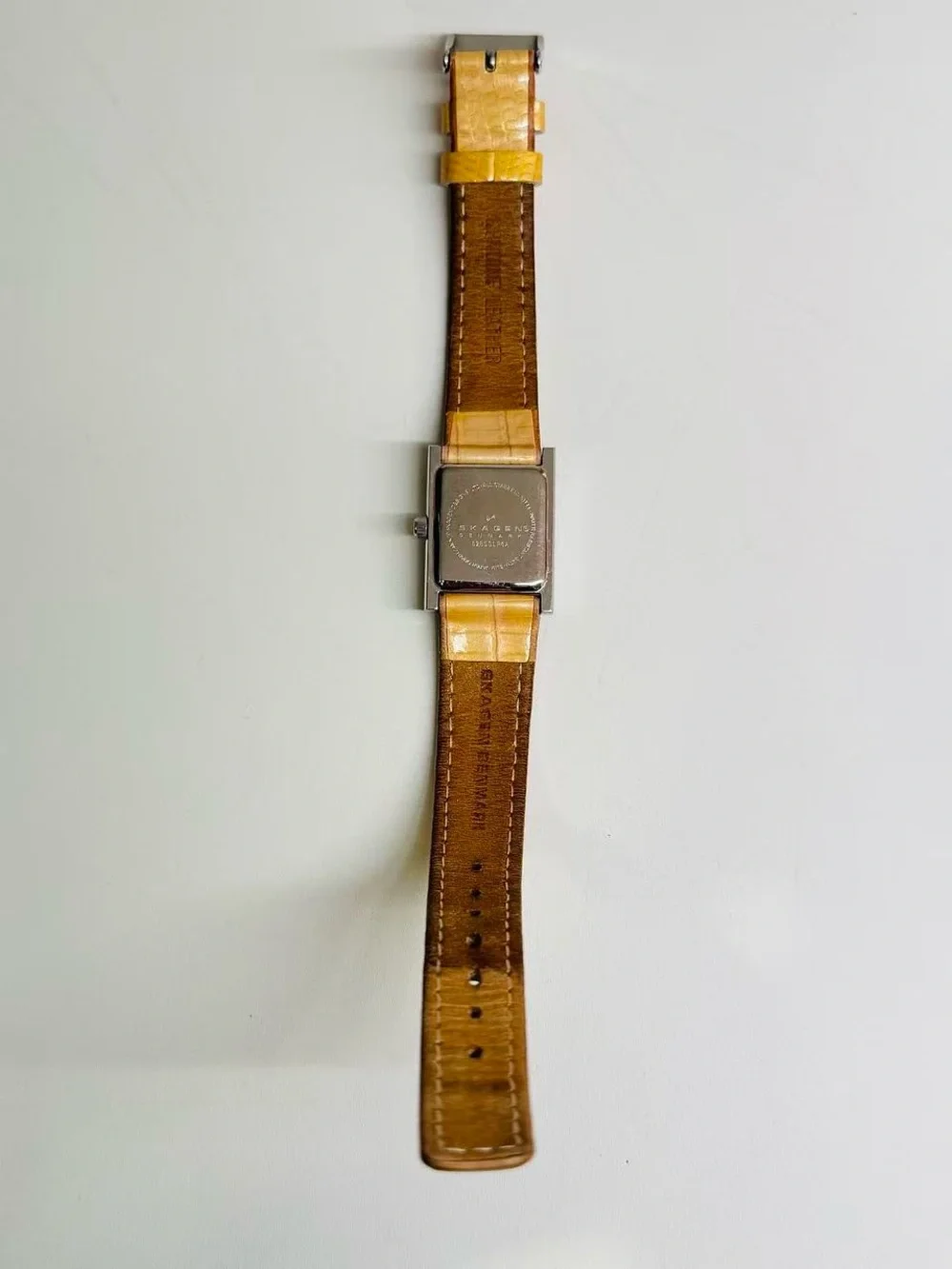 Vintage Skagen Denmark Women’s Quartz 20mm Watch Pearl Dial New Battery Runs